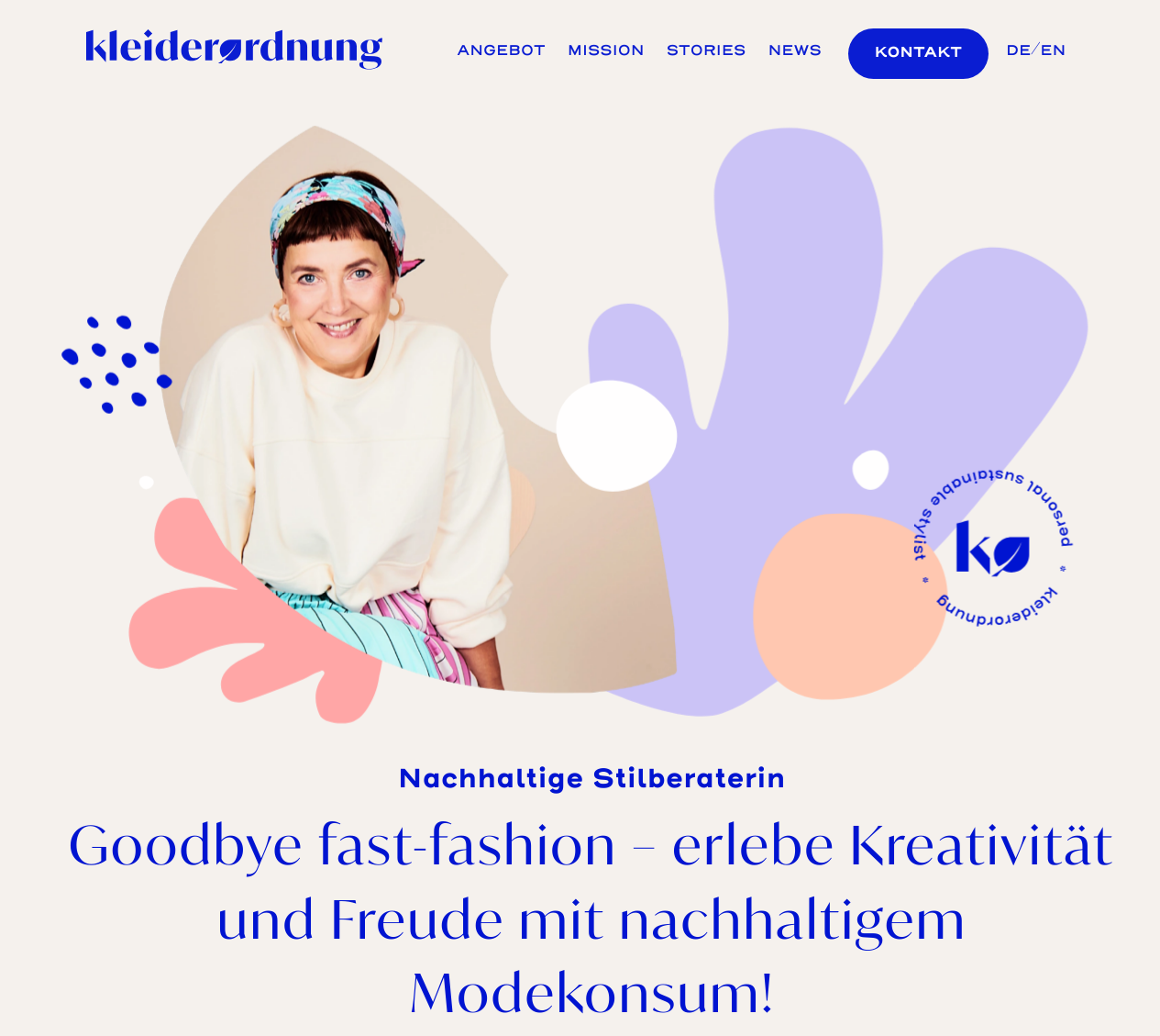 Screenshot der Portfolio-Website